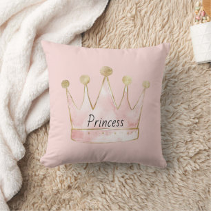 Rosa Gold Prinzessinnenkrone Kissen