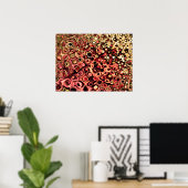 Rosa Gold Punkte-Design Poster (Heimbüro)