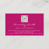 Rosa Gold Quality Nail Script QR-Logo Visitenkarte (Rückseite)