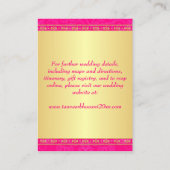 Rosa, Gold-Rollen, Sterne-Hochzeitskarte Begleitkarte (Rückseite)