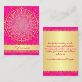 Rosa, Gold-Rollen, Sterne-Hochzeitskarte Begleitkarte (Vorne/Hinten)