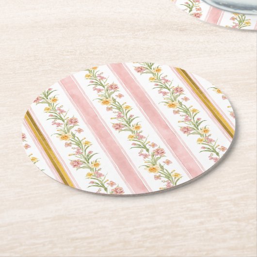 Rosa Gold Round Untersetzer (Angewinkelt)