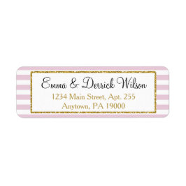 Rosa Gold Rücksendeadressen-Aufkleber Elegante Dus