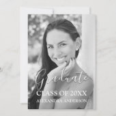 Rosa Gold Rustic Wood Graduation Party Einladung (Vorderseite)