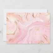 Rosa Gold Schwarze Pickleball Geburtstagsparty Einladung (Rückseite)