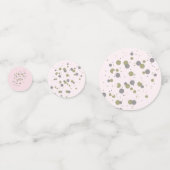 Rosa Gold Silberpunkte Konfetti (Vorderseiten)