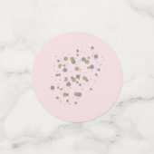 Rosa Gold Silberpunkte Konfetti (Klein Vorderseite)