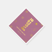 Rosa Gold Silvester Party Serviette (Ecke)