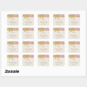Rosa Gold Snowflake Winter Wedding Stickers (Blatt)