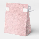 Rosa-Gold-Sparkle-Einhorn-Monogramm Geburtstag Geschenkschachtel (Rückseite)