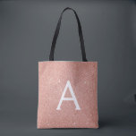 Rosa Gold Sparkle Elegantes Monogram Book Bag Tasche<br><div class="desc">Blush Pink - Rose Gold Imitats Sparkle Glitzer Elegant und Moderne Luxus Chic Monogram Book Bag. Diese niedliche und hübsche Girly Bag kann auf Ihren Anfangs- und Vornamen angepasst werden und ist ein perfektes Brautparty, Sweet 16, 13, 15, 16, 18, 21, 30., 40., 50., 60., 70., 80., 90., 100. Tag,...</div>