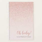 Rosa Gold Sparkle Fertilitätsdiagramm Planner Planer (Vorderseite)