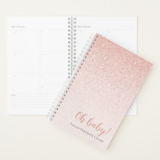 Rosa Gold Sparkle Fertilitätsdiagramm Planner Planer (Anzeige)