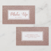 Rosa-Gold-Sparkle-Glitzer macht Künstler Visitenkarte (Vorne/Hinten)
