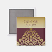 Rosa Gold Speichern Sie den Datums-Magneten Magnet (Vorderseite/Rückseite)