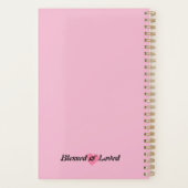 Rosa Gold Spiralnotebook für Mama Planer (Rückseite)