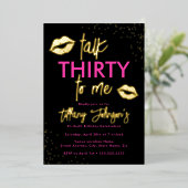 Rosa Gold sprechen dreißig zu mir Leopard 30. Gebu Folieneinladung (Stehend vorne)
