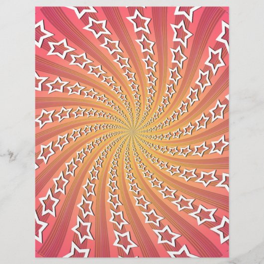 Rosa & Gold-Star-Spirale: Flyer (Vorne)