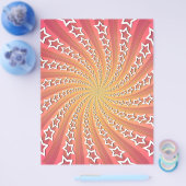 Rosa & Gold-Star-Spirale: Flyer (Einzeln)