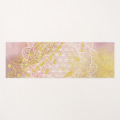 Rosa Gold Tinte Blume von Life Mandala Symbol Yogamatte (Vorderseite (Horizontal))