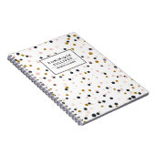 Rosa, Gold u. lila Confetti-personalisiertes Notizblock (Rechte Seite)