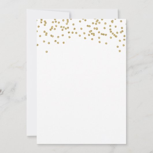 Rosa Gold und aquamarine Einladung (Rückseite)