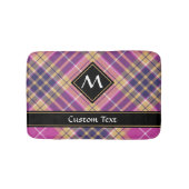 Rosa, Gold und Blauer Tartan Badematte (Vorderseite)