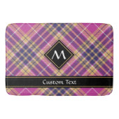 Rosa, Gold und Blauer Tartan Badematte (Vorderseite)