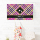 Rosa, Gold und Blauer Tartan Banner (Insitu)