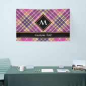 Rosa, Gold und Blauer Tartan Banner (Messeveranstaltung)