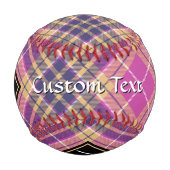 Rosa, Gold und Blauer Tartan Baseball (Rückseite)