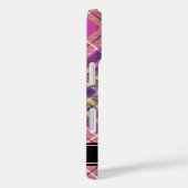 Rosa, Gold und Blauer Tartan Case-Mate iPhone Hülle (Rückseite / Rechts)