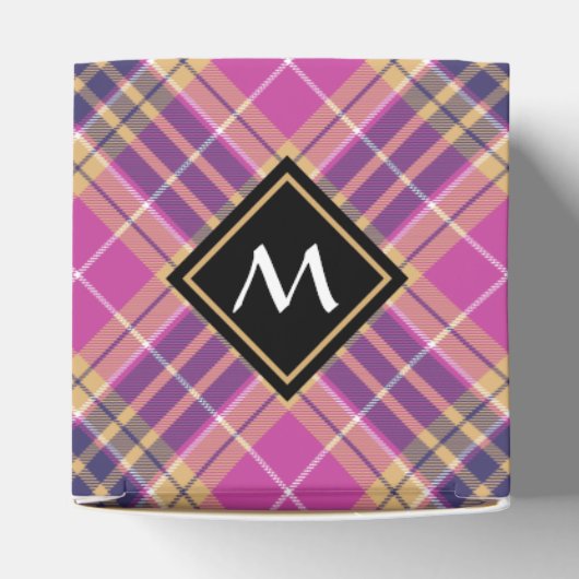 Rosa, Gold und Blauer Tartan Geschenkschachtel (Oben)