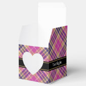 Rosa, Gold und Blauer Tartan Geschenkschachtel (Geöffnet)