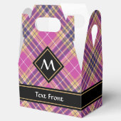 Rosa, Gold und Blauer Tartan Geschenkschachtel (Geöffnet)