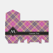 Rosa, Gold und Blauer Tartan Geschenkschachtel (Ungefaltet)