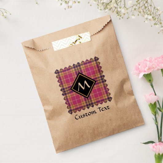 Rosa, Gold und Blauer Tartan Geschenktütchen (Versiegelt)