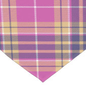 Rosa, Gold und Blauer Tartan Großer Tischläufer (Ecke)