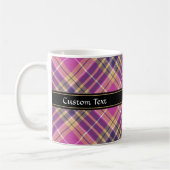 Rosa, Gold und Blauer Tartan Kaffeetasse (Links)