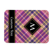 Rosa, Gold und Blauer Tartan Magnet (Horizontal)