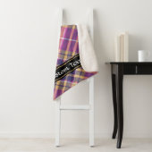 Rosa, Gold und Blauer Tartan Sherpadecke (Beispiel)