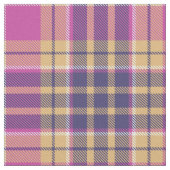 Rosa, Gold und Blauer Tartan Stoff (Nahaufnahme)