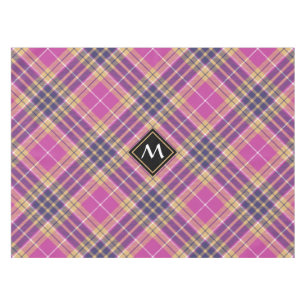 Rosa, Gold und Blauer Tartan Tischdecke