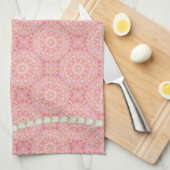 Rosa, Gold und Perlen-Tee-Tuch Geschirrtuch (Viertel Falte)