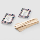 Rosa Gold und tropische Blätter Hochzeitsfeier Fächer (Non-assembled)