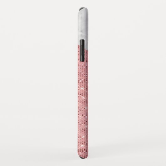 Rosa Gold und weißes Marmormuster Case-Mate iPhone Hülle (Hinten/Rechts)