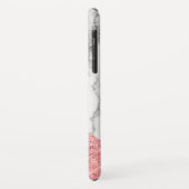 Rosa Gold und weißes Marmormuster Case-Mate iPhone Hülle (Hinten/Links)