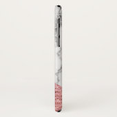 Rosa Gold und weißes Marmormuster Case-Mate iPhone Hülle (Hinten/Links)