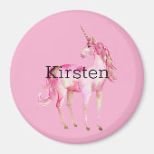Rosa Gold Unicorn Magnet (Vorne)