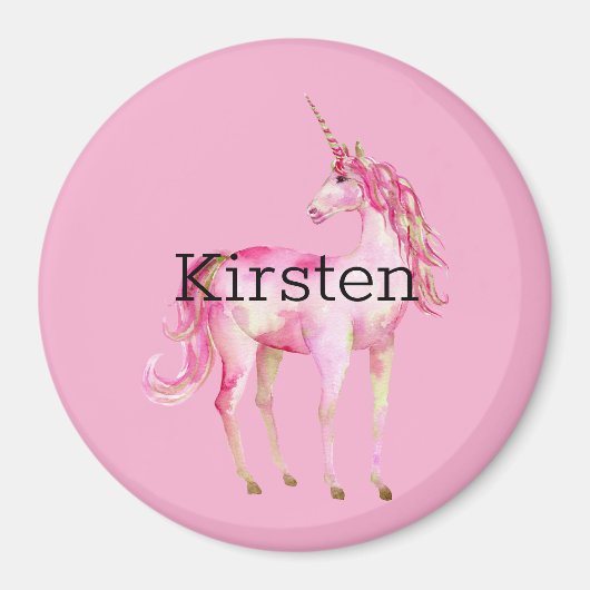 Rosa Gold Unicorn Magnet (Vorne)